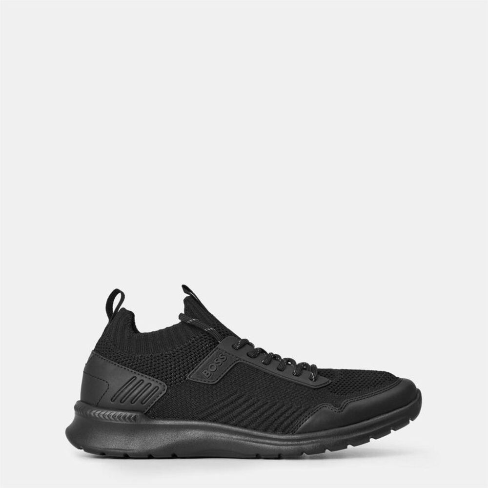 Boss Mens Extreme Suede Running Sneakers / Black